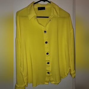 Sunny Yellow Women's Button-Down Shirt